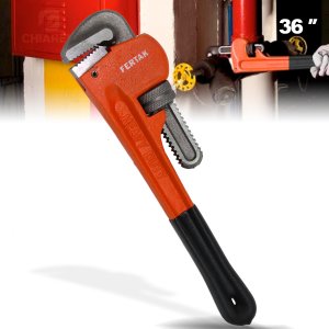 Chave Grifo Tipo Americana Fertak Tools Nº 36" Aço Carbono Cabo Emborrachado Cód de Fáb. 2217 | Grif