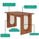 Ver imagem 5 de Mesa de Jantar Valentina Mdf com 4 Cadeiras Estofadas Linho Grafite Molci