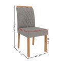 Ver imagem 4 de Mesa de Jantar Valentina Mdf com 4 Cadeiras Estofadas Linho Grafite Molci