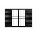 Ver imagem 2 de Janela Veneziana de Alumínio Preto C/grade 120x200 6 Folhas Linha 20 Modular Cmc Esquadrias