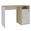 Ver imagem 1 de Mesa Escrivaninha Home Office 110cm Ally A06 Carvalho/branco - Mpozenato