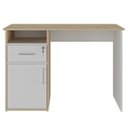 Ver imagem 6 de Mesa Escrivaninha Home Office 110cm Ally A06 Carvalho/branco - Mpozenato