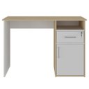 Ver imagem 7 de Mesa Escrivaninha Home Office 110cm Ally A06 Carvalho/branco - Mpozenato