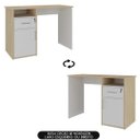Ver imagem 5 de Mesa Escrivaninha Home Office 110cm Ally A06 Carvalho/branco - Mpozenato
