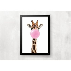 Quadro para casa - Girafa com chiclete