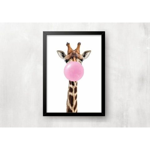 Quadro para Casa - Girafa com Chiclete