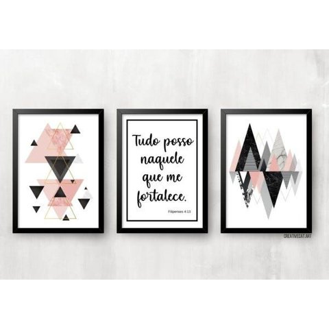 Kit 3 Quadros para Casa - Escandinavo