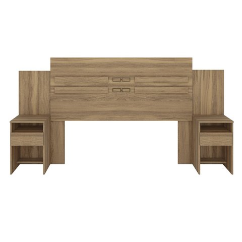 Cabeceira de Casal Denver Amendola + Mesa de Cabeceira para Quarto