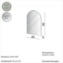 Ver imagem 4 de Cômoda com Espelho 3 Gavetas 105cm Mdf Dalla Costa Casa Lar Cor:freijó com Preto Fosco