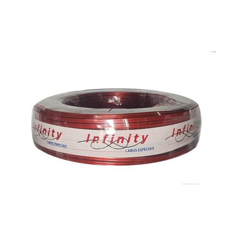 Fio Bicolor Paralelo Vermelho-Preto Rolo 100 Metros 2x 2,5mm