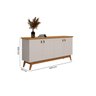 Buffet / Aparador / Balcão / Balcão ABS 4 Portas Modelo Retrô Com Puxadores em Couro e Prateleiras I - 2