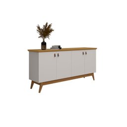 Buffet / Aparador / Balcão / Balcão ABS 4 Portas Modelo Retrô Com Puxadores em Couro e Prateleiras I - 3