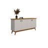 Buffet / Aparador / Balcão / Balcão ABS 4 Portas Modelo Retrô Com Puxadores em Couro e Prateleiras I - 3