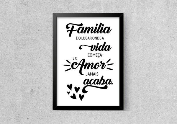 Quadro para casa - Família