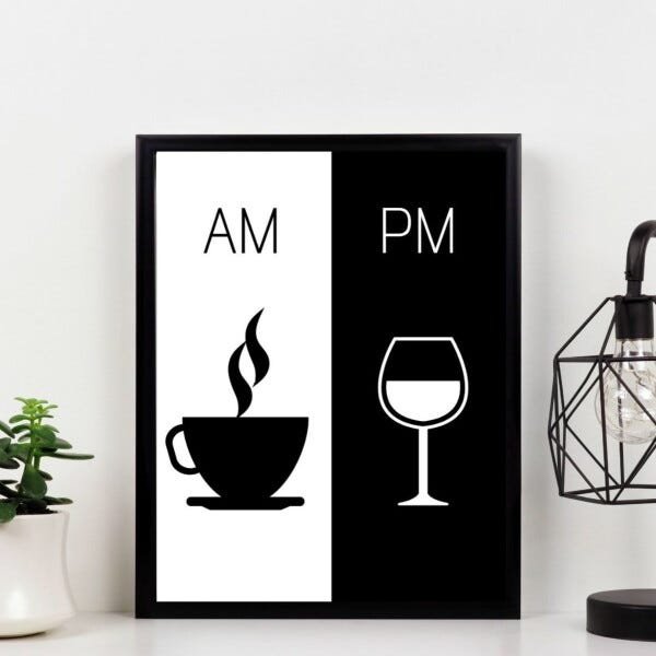 Quadro decorativo - AM-PM café e vinho