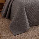 Ver imagem 3 de Colcha Matelassê - Casal - Madri 3D - Geométrico - Chumbo - Dupla Face - c/ Porta Travesseiros - Roz