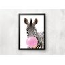 Quadro Para Casa - Zebra com chiclete - 1