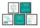 Ver imagem 1 de Kit com 5 Quadros Decorativos - Lavanderia