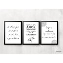 Ver imagem 1 de Kit 3 Quadros para casa - Frases. entrego, confio, aceito