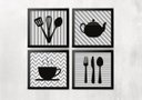 Ver imagem 1 de Kit 4 Quadros Cozinha