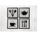 Ver imagem 1 de Kit 4 Quadros Cozinha