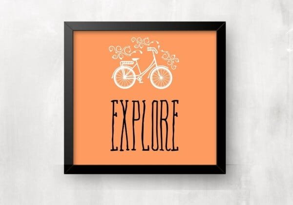 Kit 4 Quadros para casa- Travel, Smile, Explore, Create - 3