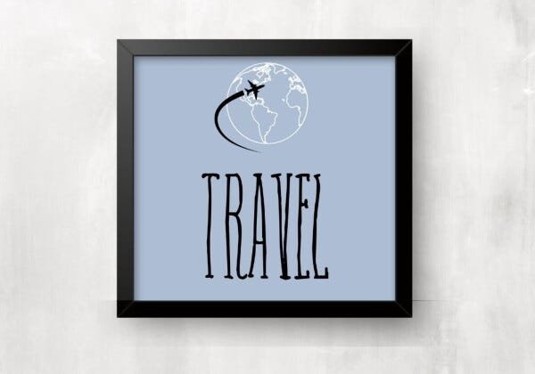 Kit 4 Quadros para casa- Travel, Smile, Explore, Create - 5