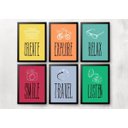 Ver imagem 1 de Kit com 6 Quadros Decorativos Travel, Smile, Explore, Create