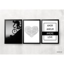 Ver imagem 1 de Kit 3 Quadros decorativos - Mountain Bike Ciclista