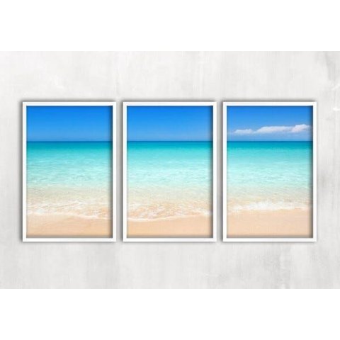 Kit 3 Quadros para Casa - Praia