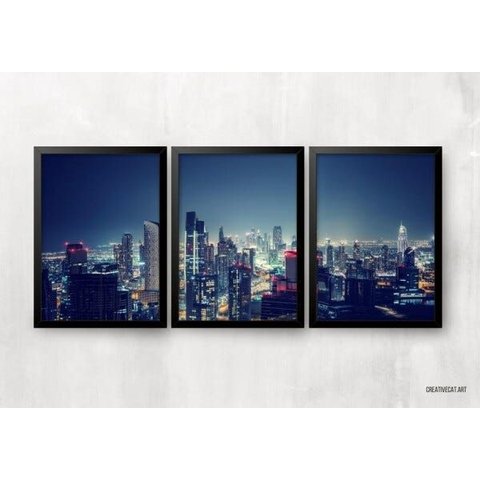 Kit 3 Quadros para Casa - Dubai