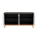 Ver imagem 7 de Aparador Kappesberg 4 Portas 3d Preto Fosco/branco 180cm