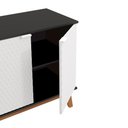Ver imagem 5 de Aparador Kappesberg 4 Portas 3d Preto Fosco/branco 180cm
