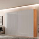 Ver imagem 1 de Guarda Roupa Casal Alpes Mdf 8 Portas e 4 Gavetas Moderna Mobília