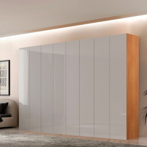 Guarda Roupa Casal Alpes Mdf 8 Portas e 4 Gavetas Moderna Mobília