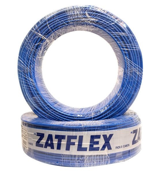 Fio Elétrico Flexível 6,0 mm - Rolo Com 100mts:Azul - 2