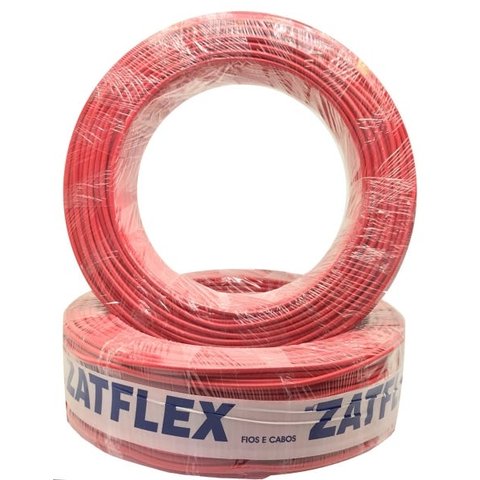 Fio Elétrico Flexível 2,5 mm - Rolo Com 100mts:Vermelho