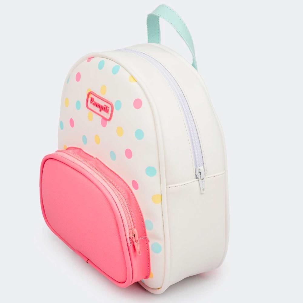 Mochila Poá Infantil Feminina Pampili Ref: 600976 Un - Un - Branco - 2