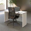 Ver imagem 7 de Mesa Retangular Escrivaninha 135cm x 60cm Tampo 25mm com Pés Painel F5 Office Cor:Branco