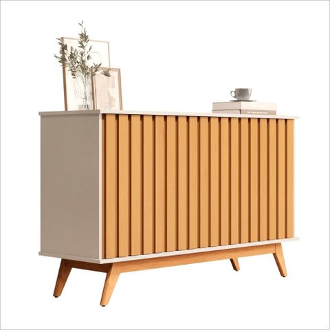 Buffet Aparador 3 Portas Ripado Mdf 1.36 Juçara Ofertamo