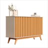Buffet Aparador 3 Portas Ripado Mdf 1.36 Juçara Ofertamo - 1