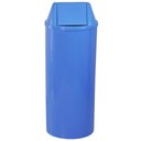 Ver imagem 1 de Lixeira de Plástico Azul 70x30cm com Tampa Vai Vem 50 Litros - EB27A - JSN Cesto Plastico 70x30 com