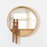Nicho com espelho e prateleira de bambu redondo - Oikos - 6