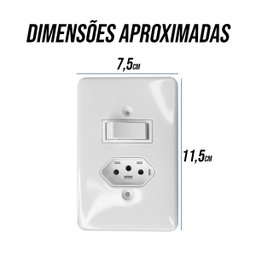 Interruptor 1 Tecla + Tomada 2p+t 20a Stylus Ilumi - 2