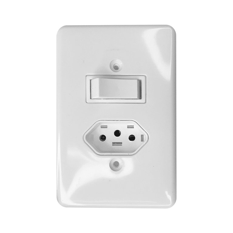Interruptor 1 Tecla + Tomada 2p+t 20a Stylus Ilumi