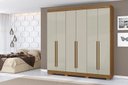 Ver imagem 2 de Guarda Roupa 230cm Casal 6 Portas 2 Gavetas - Atacama/ Areia Aramóveis