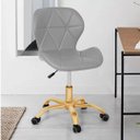 Ver imagem 2 de Cadeira Office Eiffel Slim Base Giratória Cinza - Dourado Matte