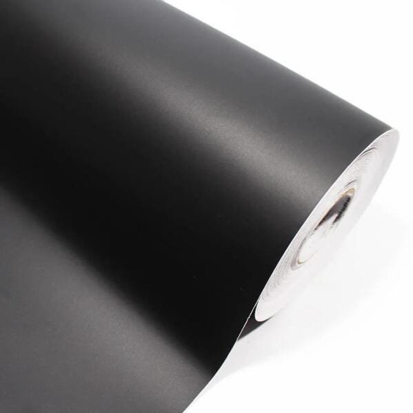ARMÁRIO COZINHA ESTANTE GUARDA-ROUPA PAPEL CONTACT PRETO FOSCO 11M X 50CM - 2