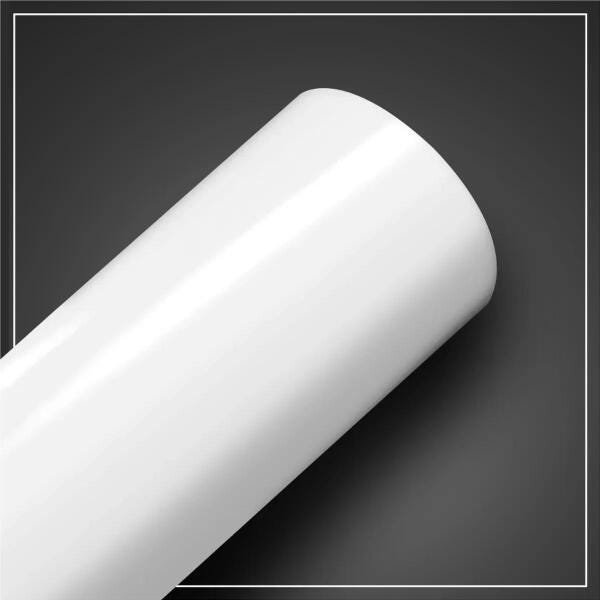 ARMÁRIO COZINHA ESTANTE GUARDA-ROUPA PAPEL CONTACT BRANCO BRILHO 6M X 50CM - 1