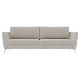 Sofá Decorativo 230cm Olívia Suede Bege Gran Belo - 1